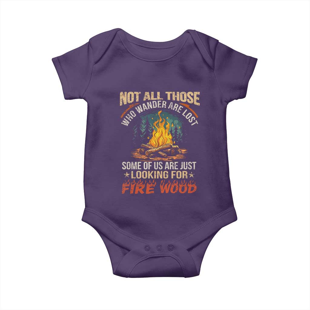 Funny Camping Baby Onesie Not All Those Who Wander Are Lost - Wonder Print Shop