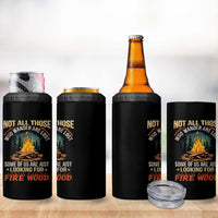 Funny Camping 4 in 1 Can Cooler Tumbler Not All Those Who Wander Are Lost - Wonder Print Shop