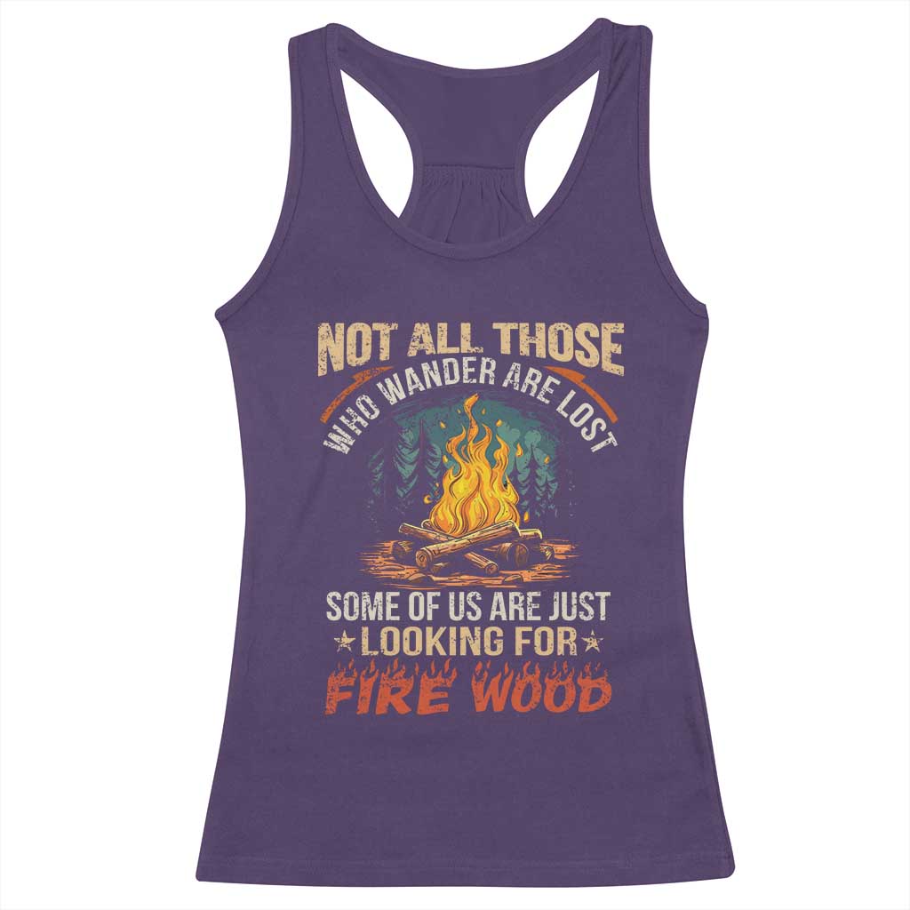 Funny Camping Racerback Tank Top Not All Those Who Wander Are Lost - Wonder Print Shop