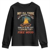 Funny Camping Youth Sweatshirt Not All Those Who Wander Are Lost - Wonder Print Shop
