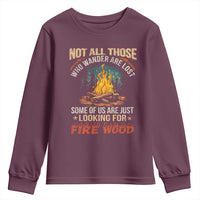 Funny Camping Youth Sweatshirt Not All Those Who Wander Are Lost - Wonder Print Shop