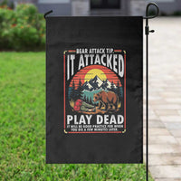 Funny Camping Hiking Sarcastic Garden Flag Bear Attack Tip - Wonder Print Shop