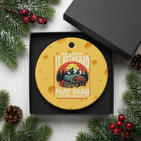 Funny Camping Hiking Sarcastic Ceramic Ornament Bear Attack Tip - Wonder Print Shop