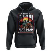 Funny Camping Hiking Sarcastic Hoodie Bear Attack Tip - Wonder Print Shop