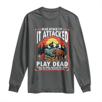 Funny Camping Hiking Sarcastic Long Sleeve Shirt Bear Attack Tip - Wonder Print Shop