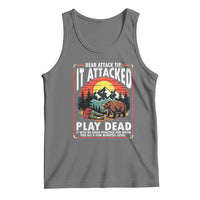 Funny Camping Hiking Sarcastic Tank Top Bear Attack Tip - Wonder Print Shop