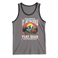 Funny Camping Hiking Sarcastic Tank Top Bear Attack Tip - Wonder Print Shop