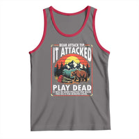Funny Camping Hiking Sarcastic Tank Top Bear Attack Tip - Wonder Print Shop