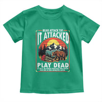Funny Camping Hiking Sarcastic Toddler T Shirt Bear Attack Tip - Wonder Print Shop