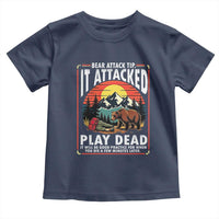 Funny Camping Hiking Sarcastic Toddler T Shirt Bear Attack Tip - Wonder Print Shop