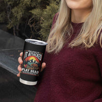 Funny Camping Hiking Sarcastic Tumbler Cup Bear Attack Tip - Wonder Print Shop