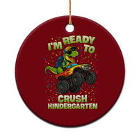 Back To School Boy Dinosaur Ceramic Ornament I Am Ready To Crush Kindergarten - Wonder Print Shop