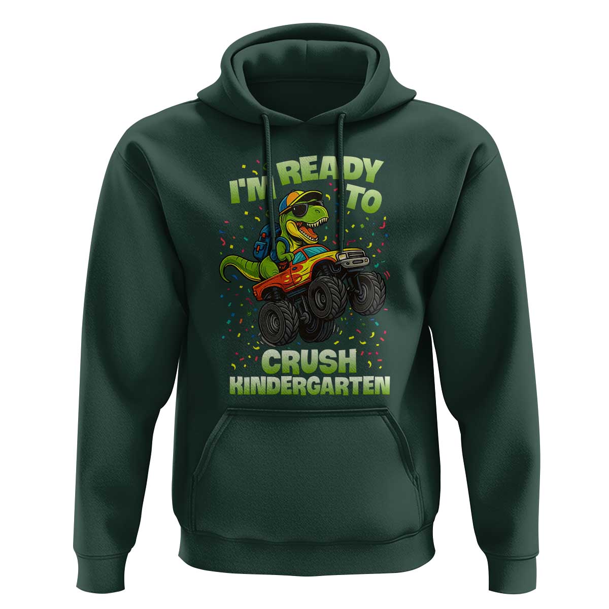 Back To School Boy Dinosaur Hoodie I Am Ready To Crush Kindergarten - Wonder Print Shop