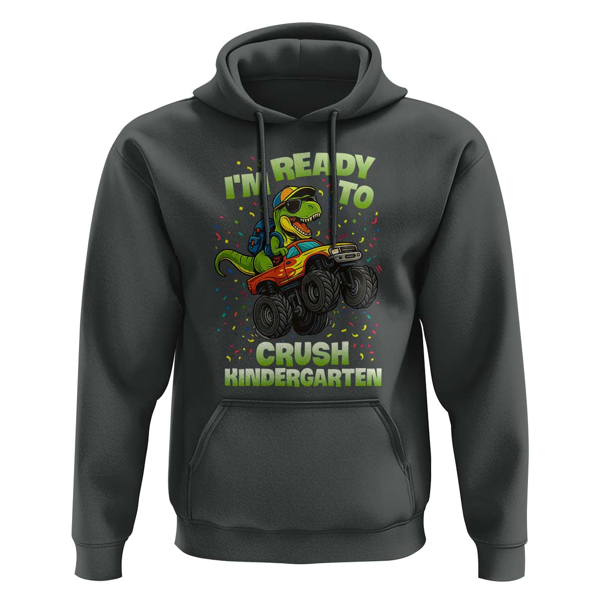 Back To School Boy Dinosaur Hoodie I Am Ready To Crush Kindergarten - Wonder Print Shop
