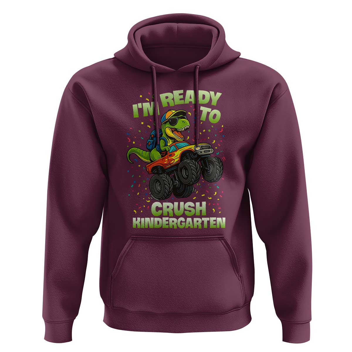 Back To School Boy Dinosaur Hoodie I Am Ready To Crush Kindergarten - Wonder Print Shop