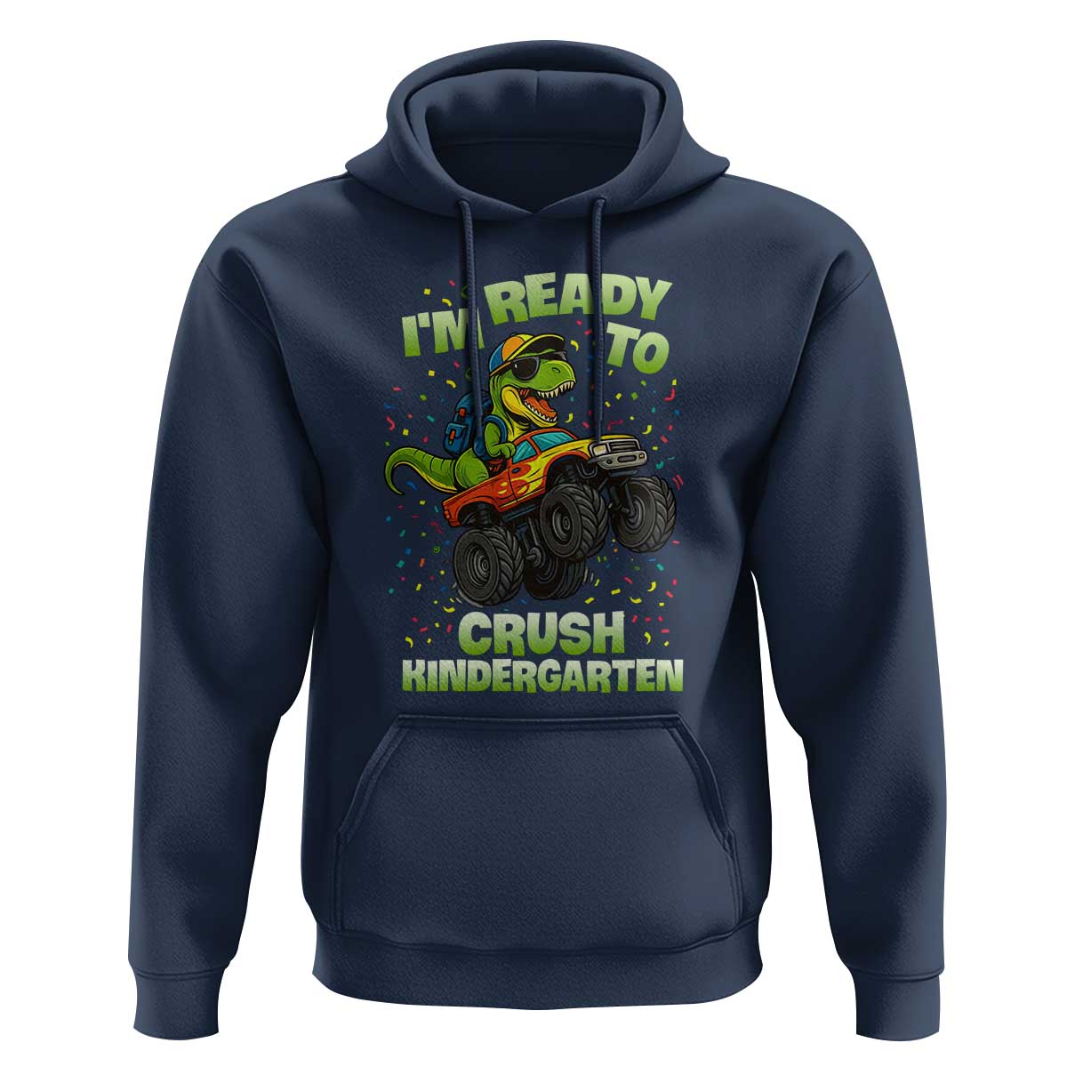 Back To School Boy Dinosaur Hoodie I Am Ready To Crush Kindergarten - Wonder Print Shop