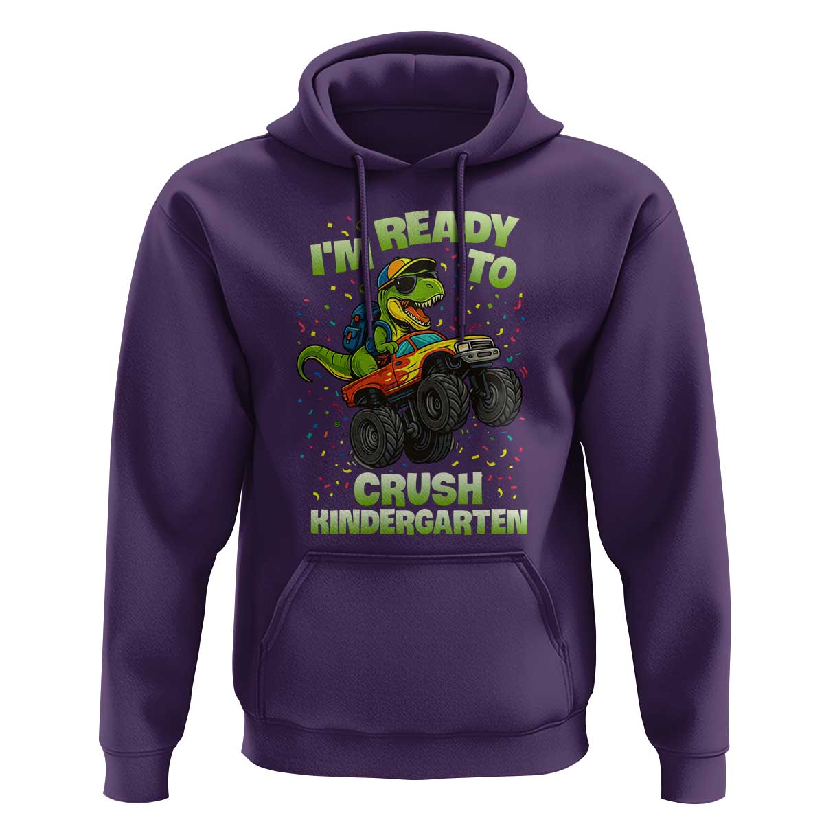 Back To School Boy Dinosaur Hoodie I Am Ready To Crush Kindergarten - Wonder Print Shop