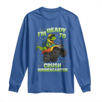Back To School Boy Dinosaur Long Sleeve Shirt I Am Ready To Crush Kindergarten - Wonder Print Shop