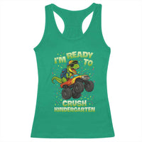 Back To School Boy Dinosaur Racerback Tank Top I Am Ready To Crush Kindergarten - Wonder Print Shop