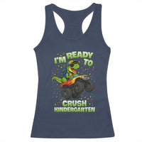 Back To School Boy Dinosaur Racerback Tank Top I Am Ready To Crush Kindergarten - Wonder Print Shop