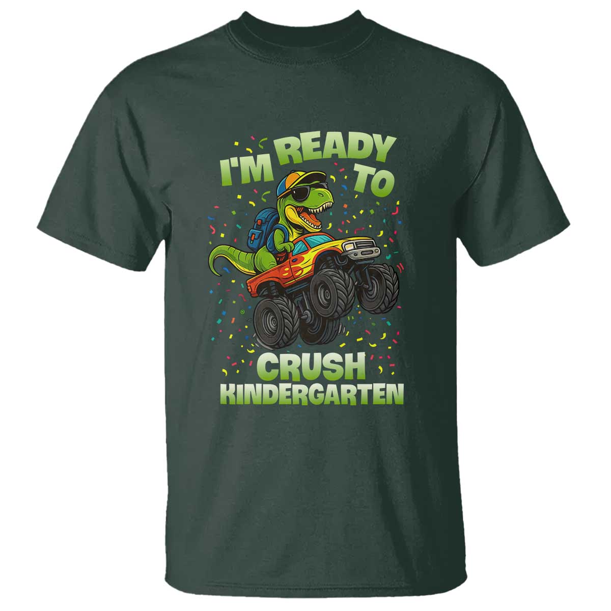 Back To School Boy Dinosaur T Shirt I Am Ready To Crush Kindergarten - Wonder Print Shop
