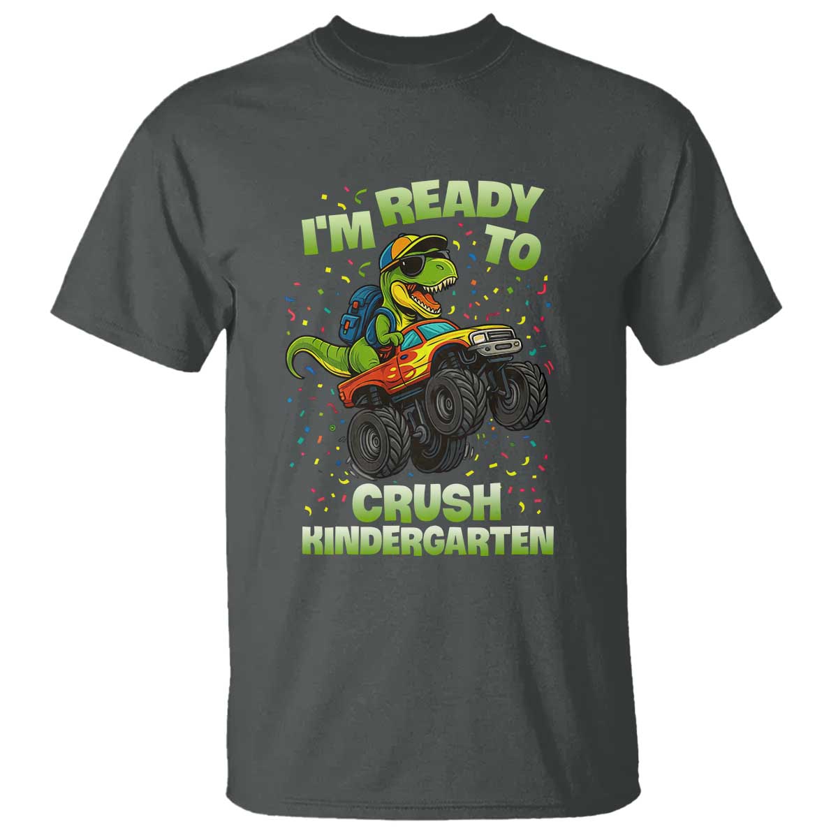 Back To School Boy Dinosaur T Shirt I Am Ready To Crush Kindergarten - Wonder Print Shop