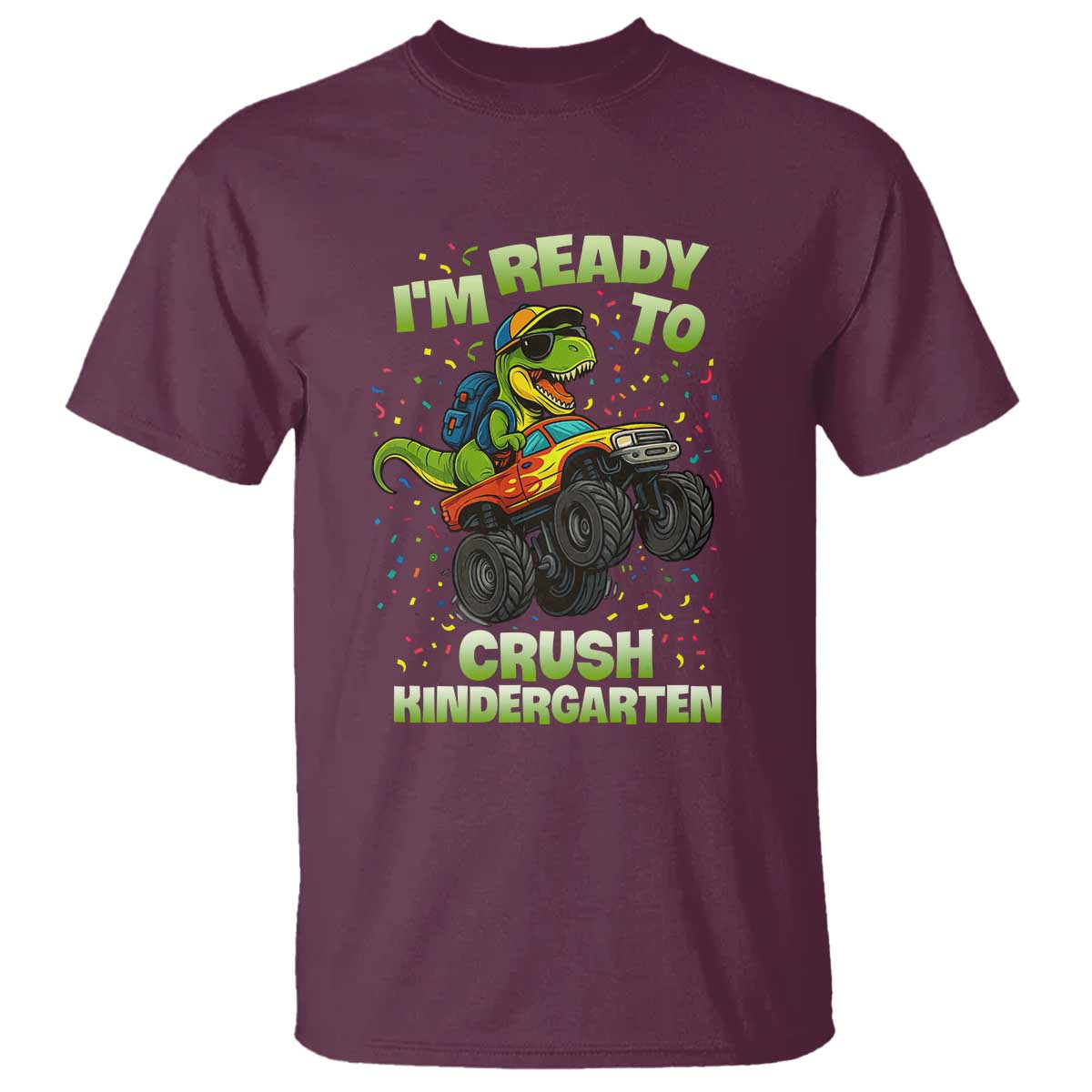 Back To School Boy Dinosaur T Shirt I Am Ready To Crush Kindergarten - Wonder Print Shop