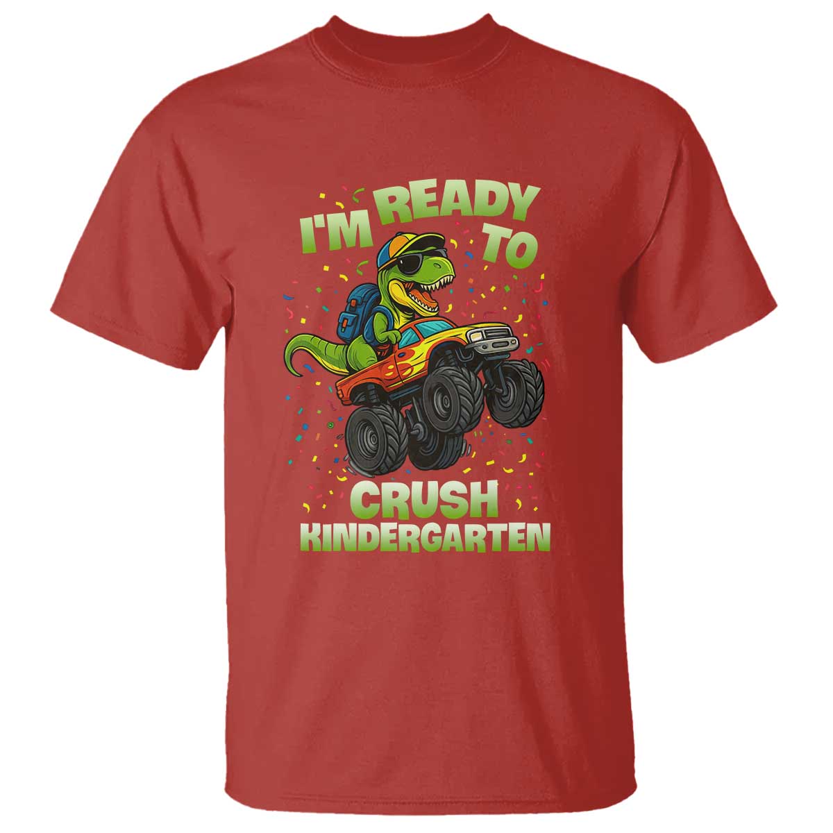 Back To School Boy Dinosaur T Shirt I Am Ready To Crush Kindergarten - Wonder Print Shop