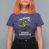 Back To School Boy Dinosaur T Shirt For Women I Am Ready To Crush Kindergarten - Wonder Print Shop