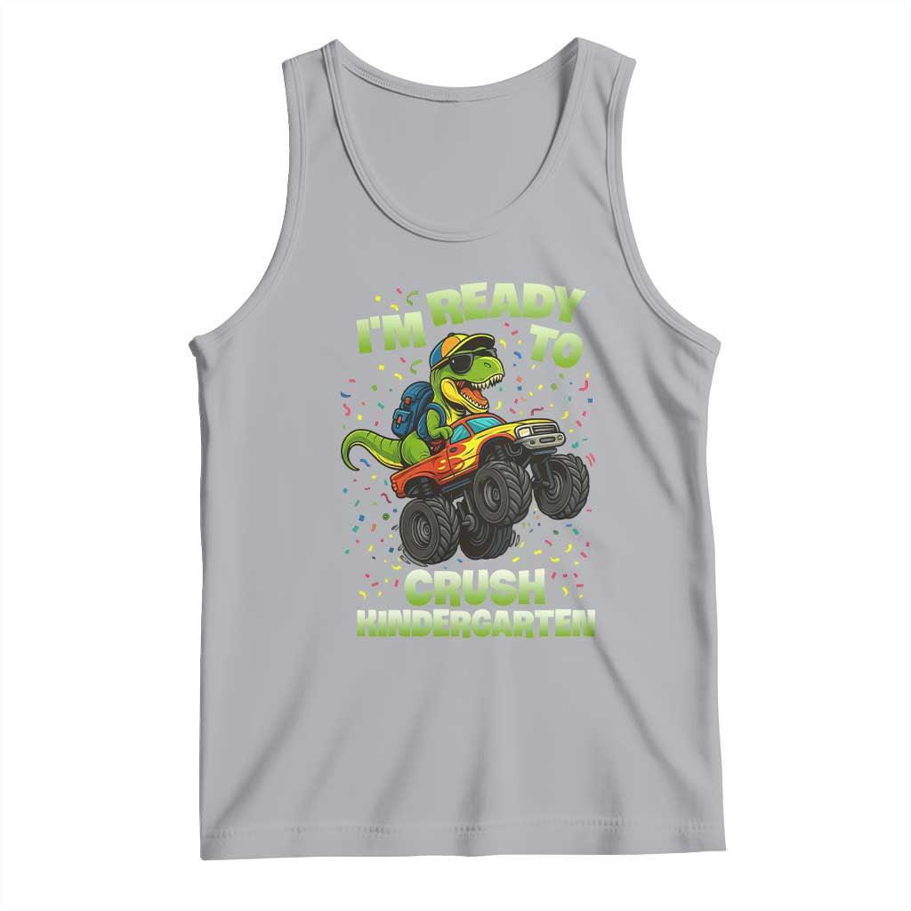 Back To School Boy Dinosaur Tank Top I Am Ready To Crush Kindergarten - Wonder Print Shop