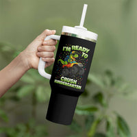 Back To School Boy Dinosaur Tumbler With Handle I Am Ready To Crush Kindergarten - Wonder Print Shop