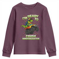 Back To School Boy Dinosaur Youth Sweatshirt I Am Ready To Crush Kindergarten - Wonder Print Shop
