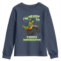 Back To School Boy Dinosaur Youth Sweatshirt I Am Ready To Crush Kindergarten - Wonder Print Shop