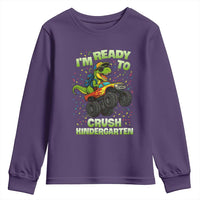 Back To School Boy Dinosaur Youth Sweatshirt I Am Ready To Crush Kindergarten - Wonder Print Shop