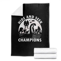 Hide And Seek Champions Throw Blanket Funny Cryptid Cryptozoology - Wonder Print Shop