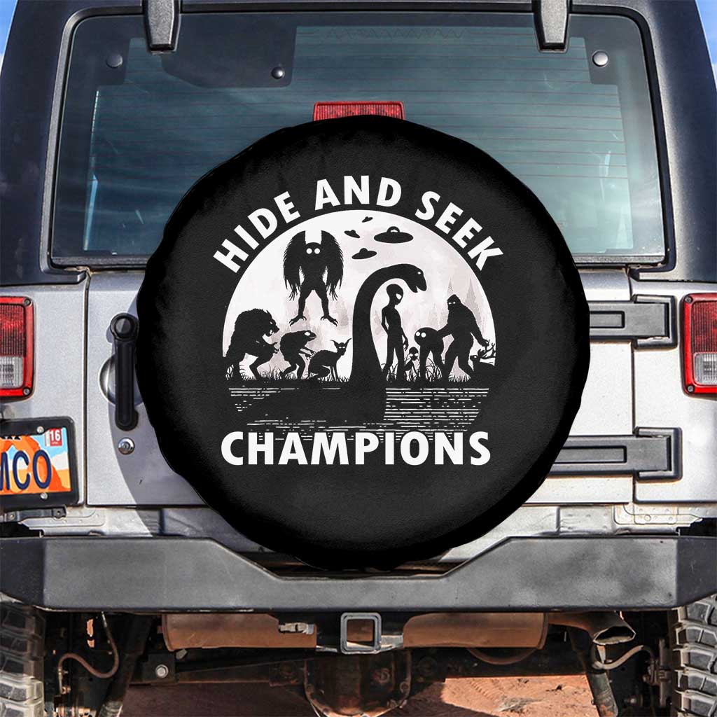 Hide And Seek Champions Spare Tire Cover Funny Cryptid Cryptozoology - Wonder Print Shop