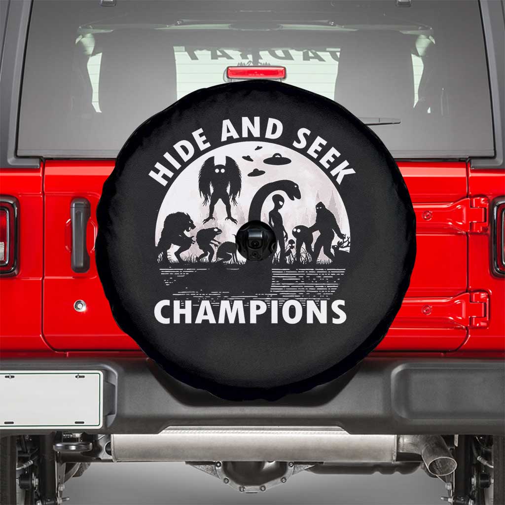 Hide And Seek Champions Spare Tire Cover Funny Cryptid Cryptozoology - Wonder Print Shop
