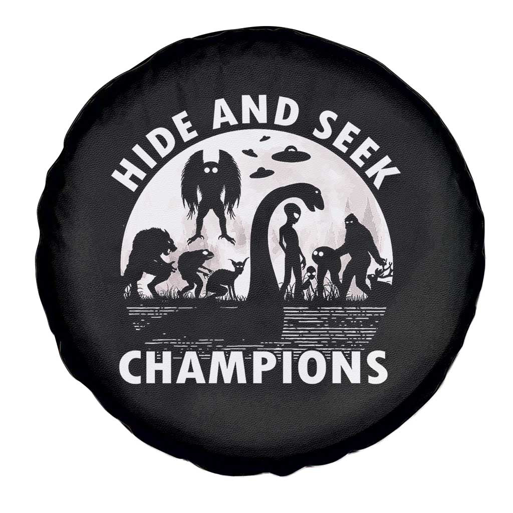 Hide And Seek Champions Spare Tire Cover Funny Cryptid Cryptozoology - Wonder Print Shop