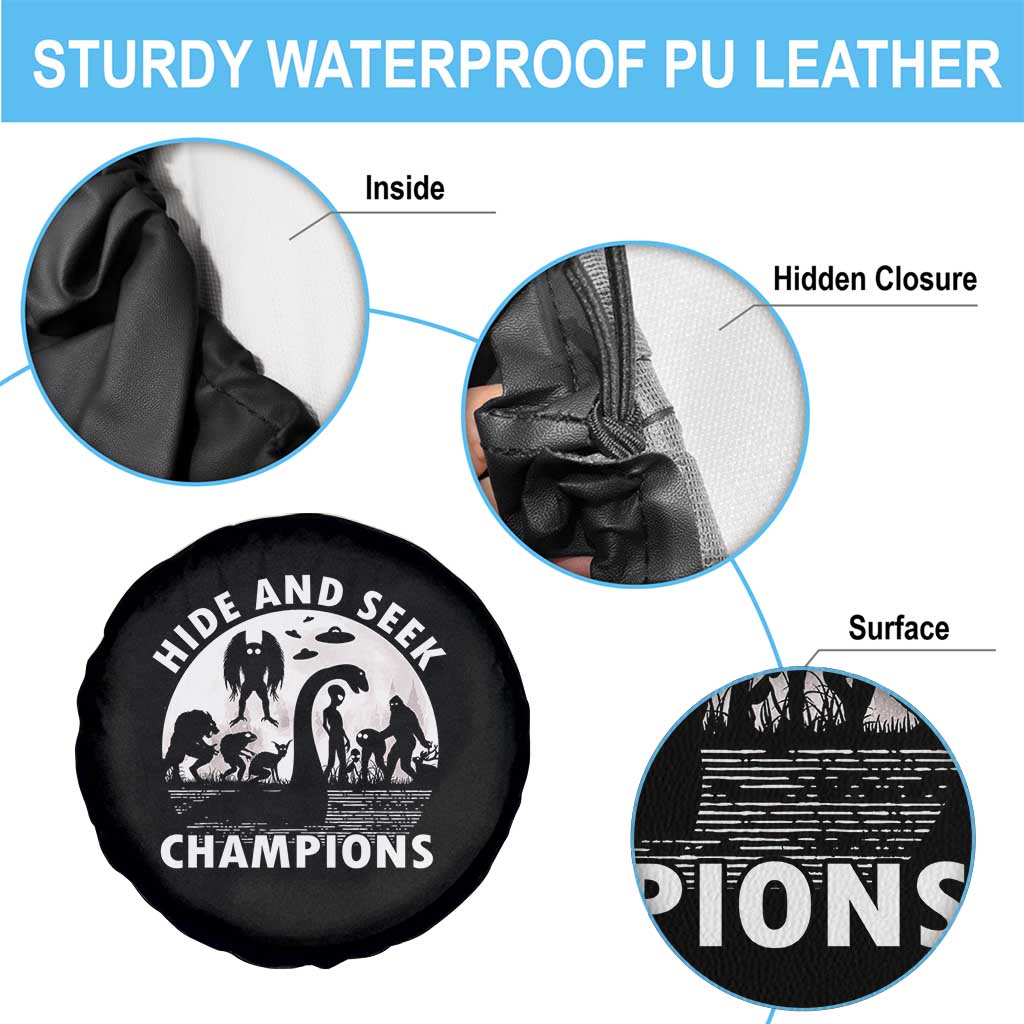Hide And Seek Champions Spare Tire Cover Funny Cryptid Cryptozoology - Wonder Print Shop