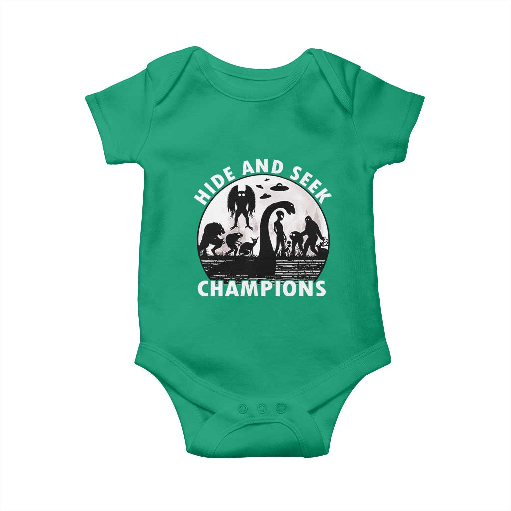 Hide And Seek Champions Baby Onesie Funny Cryptid Cryptozoology - Wonder Print Shop