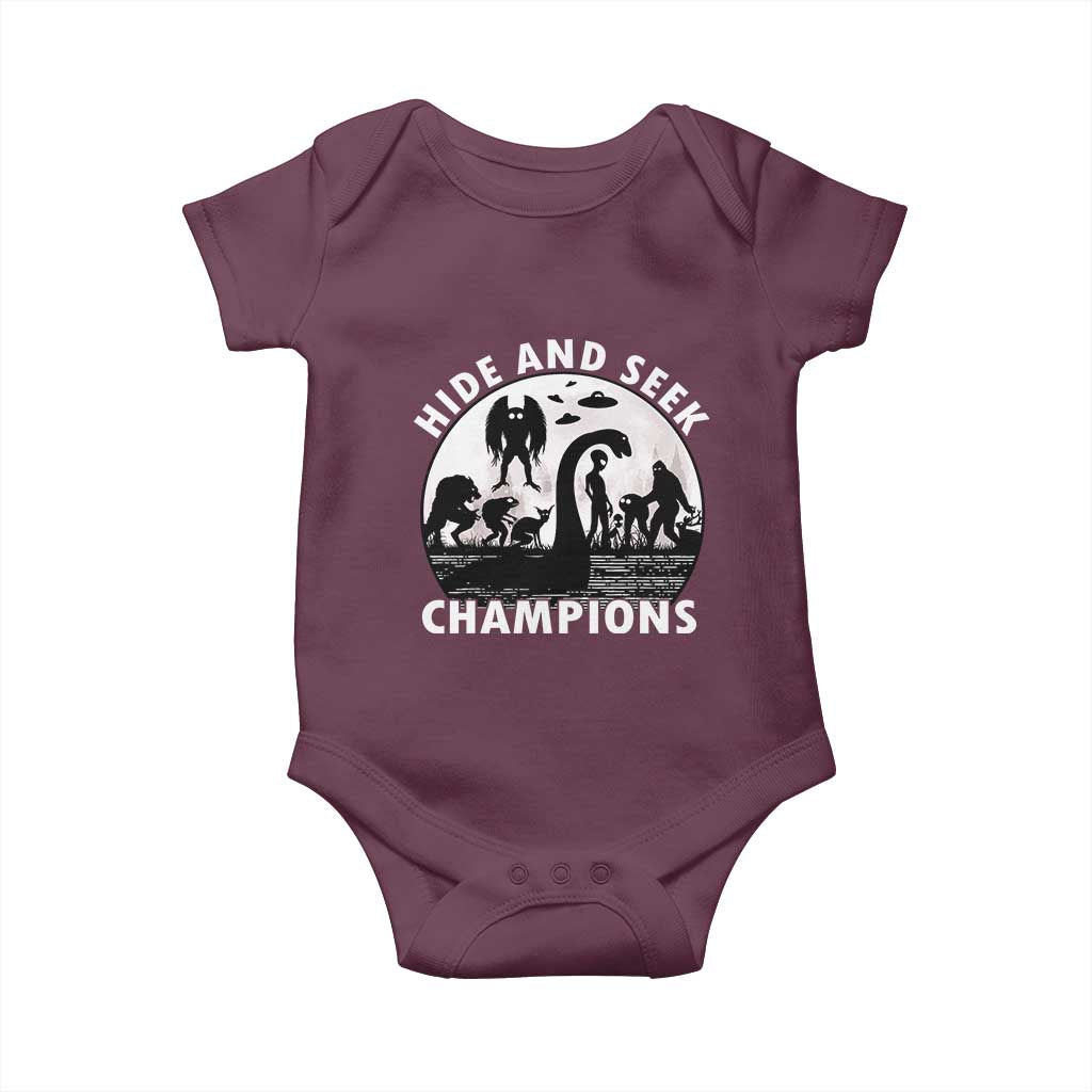 Hide And Seek Champions Baby Onesie Funny Cryptid Cryptozoology - Wonder Print Shop