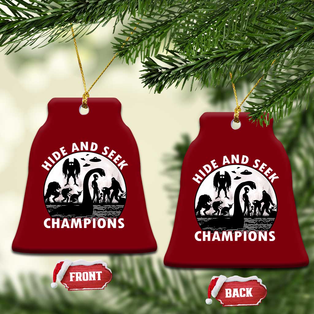 Hide And Seek Champions Ceramic Ornament Funny Cryptid Cryptozoology - Wonder Print Shop