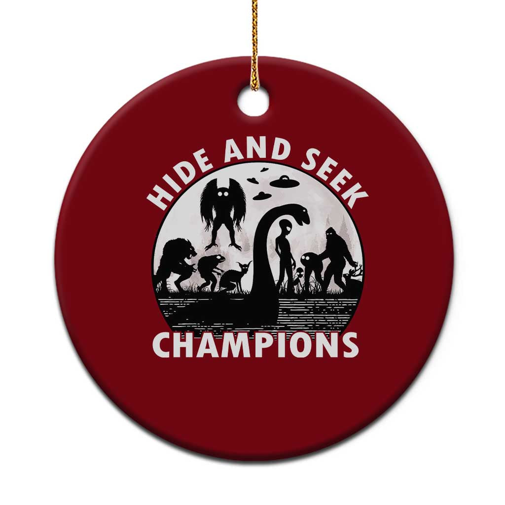 Hide And Seek Champions Ceramic Ornament Funny Cryptid Cryptozoology - Wonder Print Shop