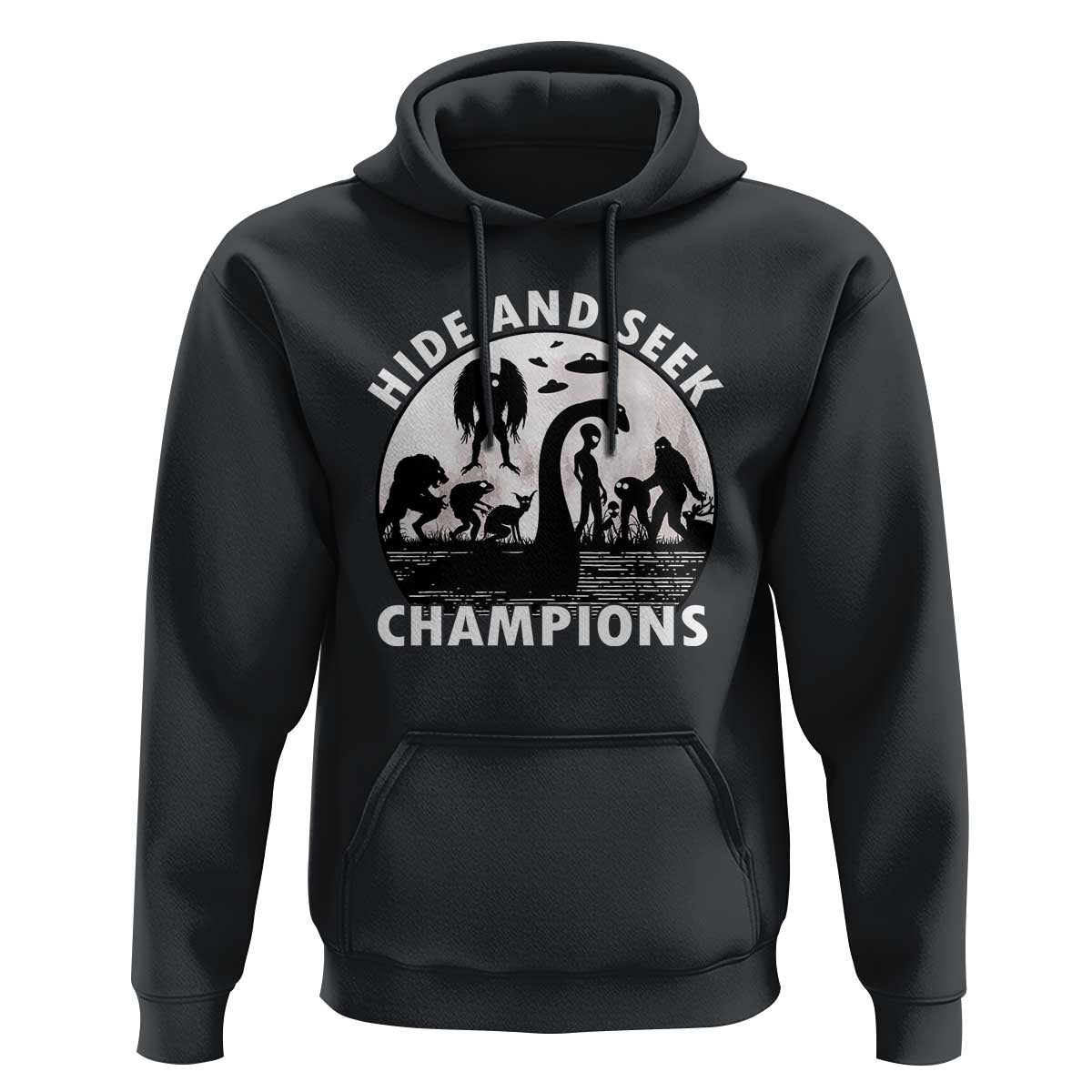 Hide And Seek Champions Hoodie Funny Cryptid Cryptozoology - Wonder Print Shop