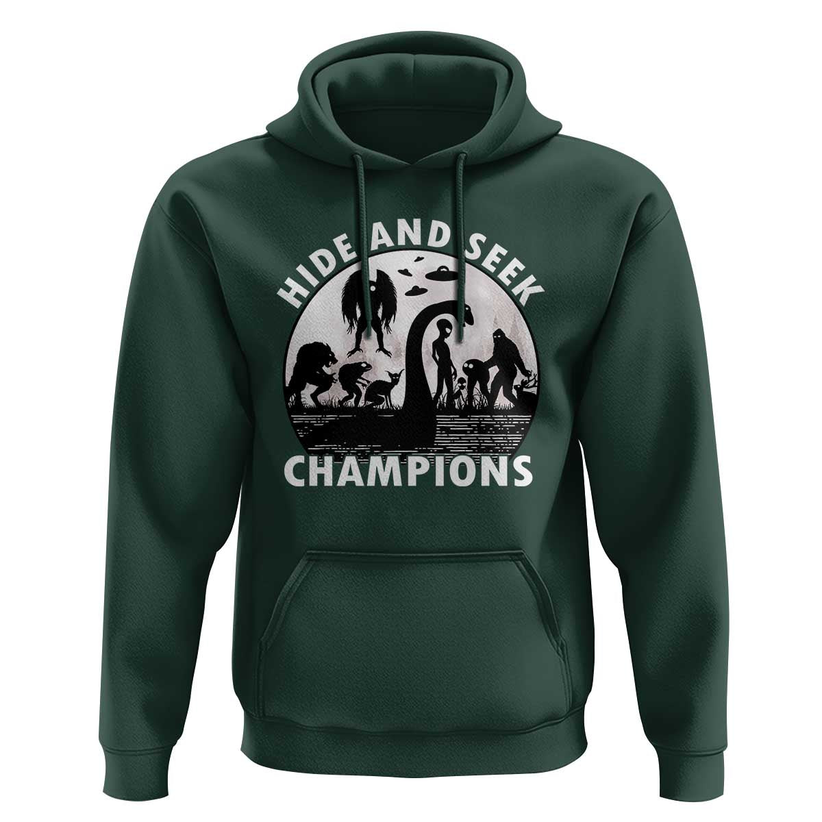 Hide And Seek Champions Hoodie Funny Cryptid Cryptozoology - Wonder Print Shop