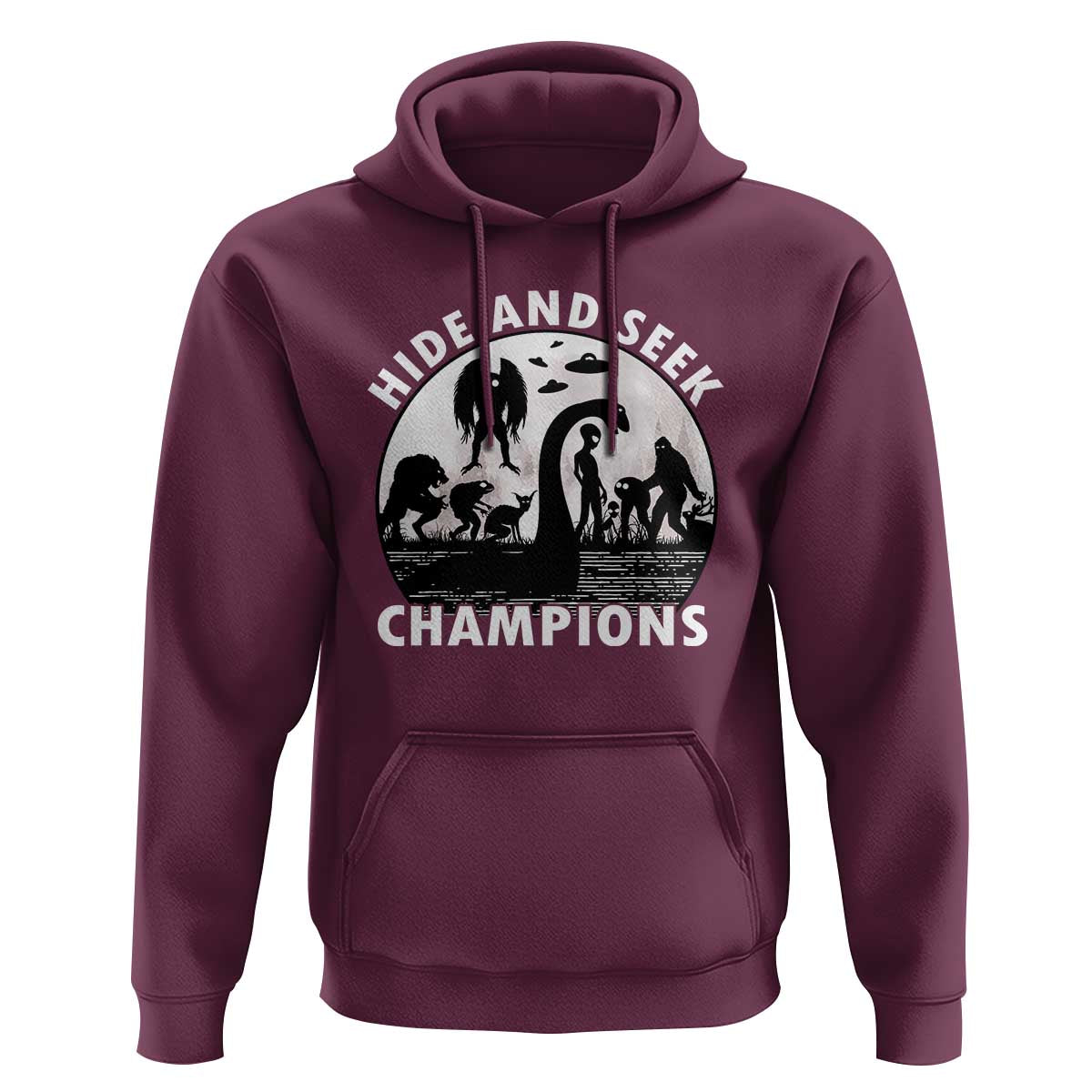Hide And Seek Champions Hoodie Funny Cryptid Cryptozoology - Wonder Print Shop
