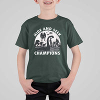 Hide And Seek Champions T Shirt For Kid Funny Cryptid Cryptozoology - Wonder Print Shop