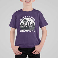 Hide And Seek Champions T Shirt For Kid Funny Cryptid Cryptozoology - Wonder Print Shop