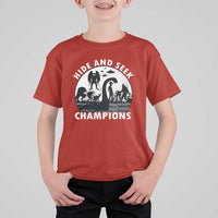 Hide And Seek Champions T Shirt For Kid Funny Cryptid Cryptozoology - Wonder Print Shop