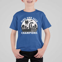 Hide And Seek Champions T Shirt For Kid Funny Cryptid Cryptozoology - Wonder Print Shop